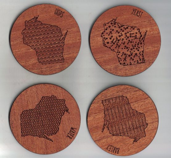 Wisconsin Beer Ingredient Coasters - Image 3