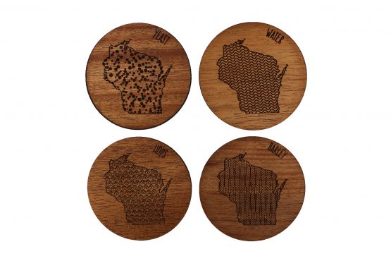 Wisconsin Beer Ingredient Coasters