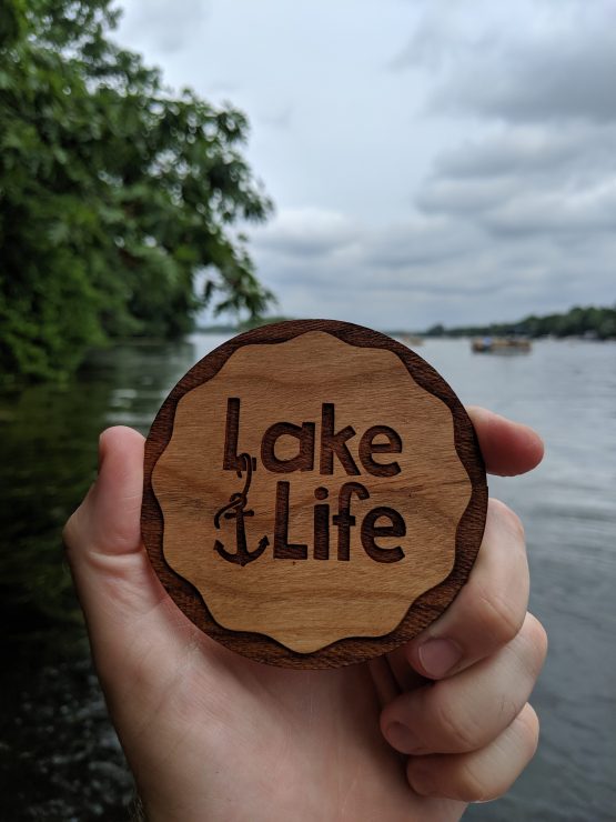 Lake Life Coaster with Anchor on Okauchee Lake